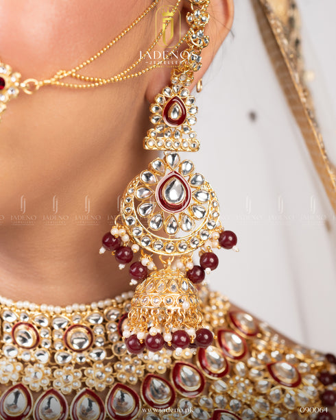 Pure Indian Jadeno Luxe Statement Kundan Bridal Set
